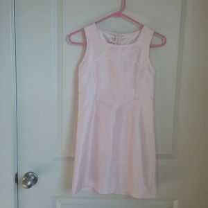 Bonnie Jean Girls Pink Embroider Back Split Dress